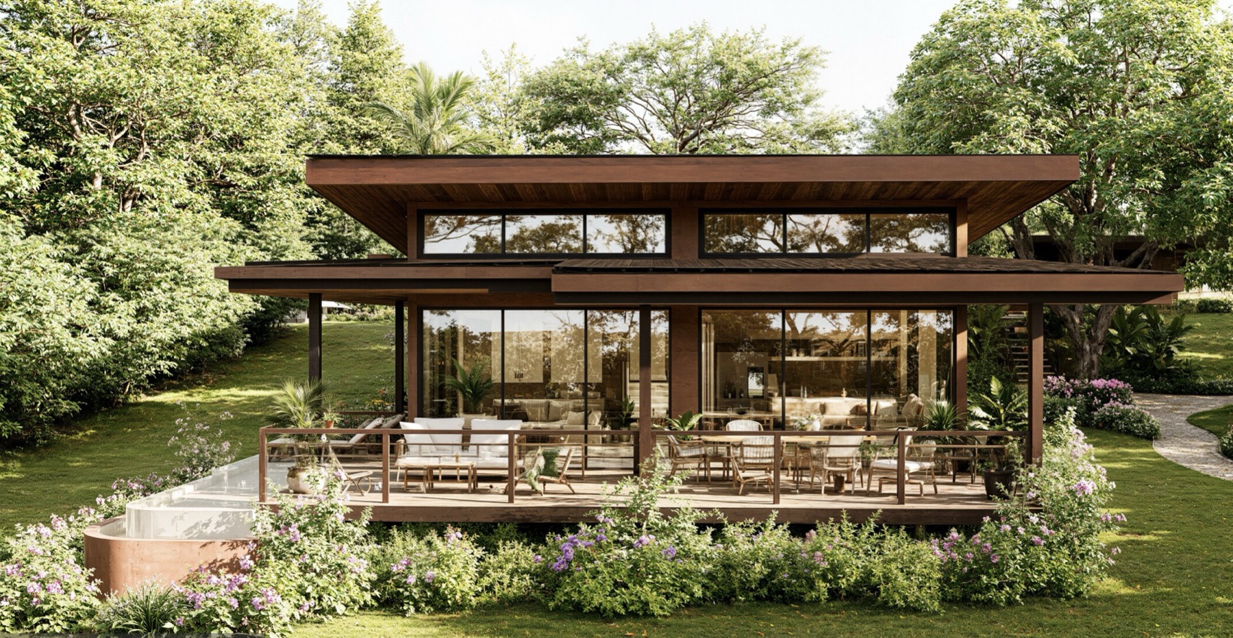 Haupthaus Bamboo 247, Aussenansicht